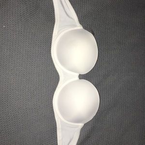 Pink strapless push-up bra